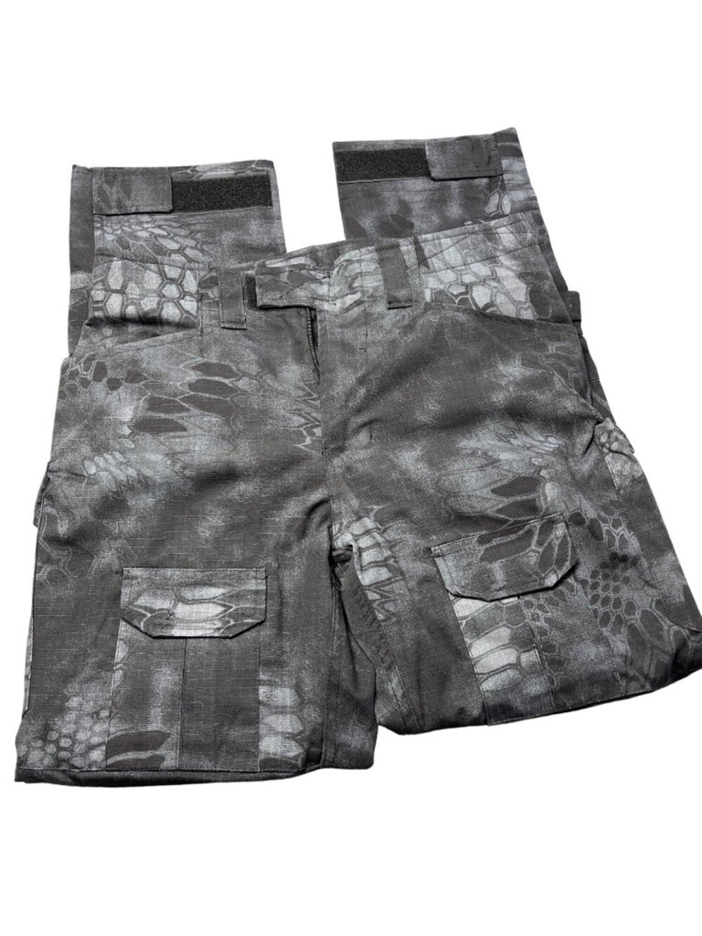 Tactical Camo Pants Men’s 30/32 Adjustable Waist Black Gray
